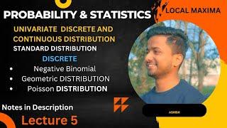 Negative Binomial, Geometric and Poisson Distribution ll BSC ll Probability and statistics