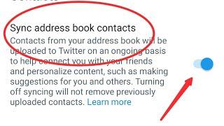 How to off sync address book contact in Twitter