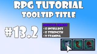 #13.2 Unity RPG Tutorial - Tooltip Title
