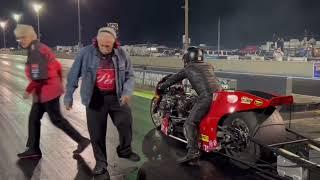 First Time Top Fuel Motorcycle Racer Goes for the Ride of His Life! 