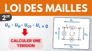 Loi des mailles  Calculer une tension | Lycée | Physique