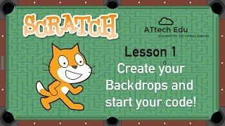 How to Build a game in Scratch - Lesson 1 Add Backdrops - Organize backdrops to a maze game- Scratch