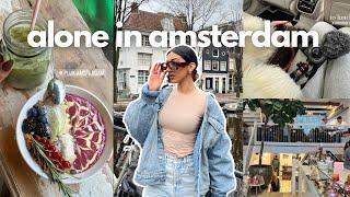 my first solo trip to amsterdam | solo date travel vlog