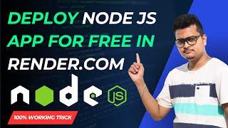 How to Deploy a Node.js Application to Render.com for Free | Heroku Alternative