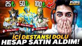 800 TL İLE 8 TANE İÇİ DESTANSI DOLU BUZ DİYARLI HESAP SATIN ALDIM!!  | PUBG MOBİLE