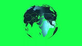 Globe Earth Planet Green Screen Bola Dunia Bola Bumi Rotation