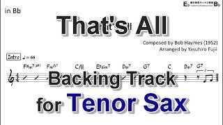 That's All - Backing Track with Sheet Music for Tenor Sax