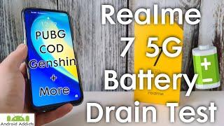 Realme 7 5G Battery Drain Test - PUBG, COD, Genshin Impact + More