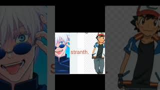 ash vs gojo , short @pokemon vs jutsu kasen