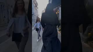 Non Muslims Reaction on abaya girl | Muslim girl #abaya #hijab #niqab #reaction #viral #ytshorts