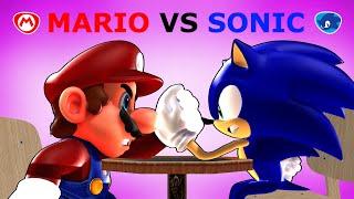 Mario V.S. Sonic - Cartoon Arm Wrestling Episode 1 [Animation]