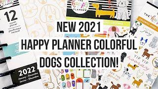 NEW Fall 2021 Happy Planner Colorful Dogs - Flip Through of 2022 Planner and 2 Sticker Books!