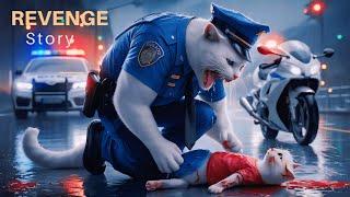 Brave Police Dad Cat - KittenRevenge! #cat #cute #ai #catlover#catvideos #cutecat #aiimages #aicat