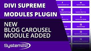 Divi Supreme Modules New Blog Carousel Module Added 