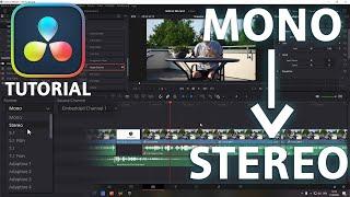 Audio nur auf einer Seite | Mono zu Stereo LÖSUNG | Davinci Resolve Tutorial | Deutsch