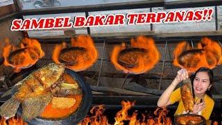 SUDAH PEDAS.. PANAS PULA!!! SAMBELNYA LANGSUNG DIBAKAR LANGSUNG DIATAS COBEK…  #sambal #pedas