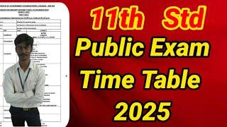 11th Standard Public Exam Time table 2024