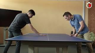 Convert your pool or dining table to an indoor table tennis table in just 2 minutes!