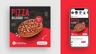 How to Make a Pizza Advertising Poster Ad Design in Photoshop CC 2021