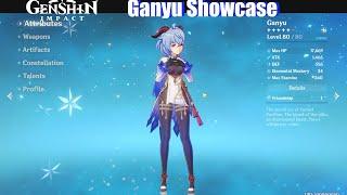 Genshin Impact - LvL 80 Ganyu Skills & Talents Showcase (Test Domain)