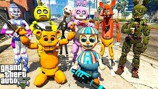 АНИМАТРОНИКИ СПАСАЮТ ФРЕДДИ 5 НОЧЕЙ ФНАФ В ГТА 5 МОДЫ! ЧИКА И БОННИ FNAF ОБЗОР МОДА В GTA 5 ВИДЕО