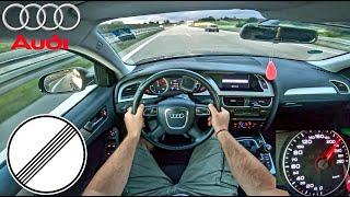 Audi A4 B8 Avant 2.0 Tdi 170 HP German Autobahn (2010) | POV Test Drive Top Speed Onboard