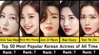 Top 50 Most Popular Korean Actress of All Time | Comparison |