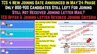 TCS Remaining Joining Started |TCS Updated Joining Criteria |TCS Offer & Joining Letter Revoked Mail