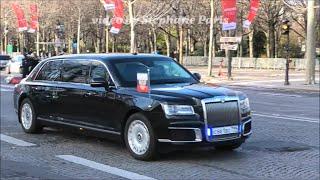  Russian President Putin arrives in France in "Senat limousine"