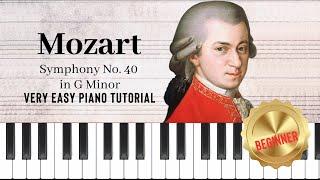 Mozart - Symphony No. 40 | Very Easy Piano Tutorial + FREE  Sheet Music