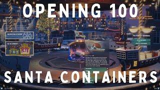 Opening 100 Santa Containers (50 Mega - 50 Gift + 5 Golden Gift) | World Of Warships