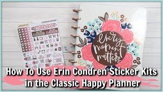 How to Use Erin Condren Sticker Kits in The Classic Happy Planner | Plan With Me