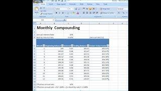 How to Compute Monthly Compound Interest in excel