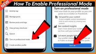 Fix Professional Mode Option Not Showing on Facebook | how to turn on/off Professional mode