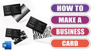 How to make a business card in word - multiple designs - (EASY TUTORIAL)