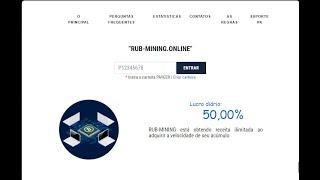 Rub Mining Mineradora de Rublos 50% ao dia + Revisão  + Investimento ao Vivo - 11/05/2021 - SCAM