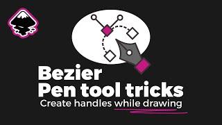 Inkscape bezier pen tool create handles while drawing