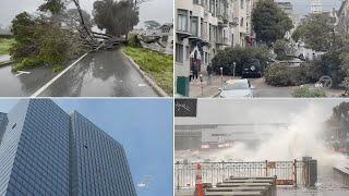 From a flying couch to crushed cars, videos show strength of deadly Bay Area storm