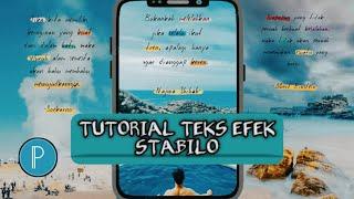 Cara Edit Teks Efek Stabilo Dengan Aplikasi PixelLab