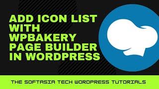 How to Add Icon List With WPBakery in WordPress | WordPress 2021