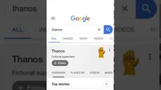 Thanos snap trick on Google