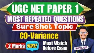 Co Variance | UGC NET PAPER 1 Most Repeated Topic by Shiva sir @AchieversAddaAA