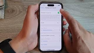 iPhone 14's/14 Pro Max: How to Adjust The Background Sounds Volume When Playing With Media Audio