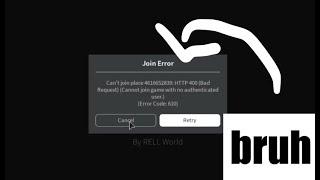 THIS GLITCH WONT ALLOW YOU TO JOIN PRIVATE SERVERS!!! - ERROR CODE 610