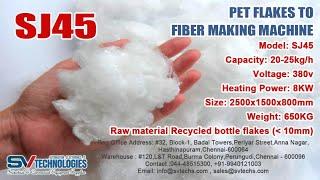 PET to Fibre Wool Making Machine #SV Technologies_#Hynaar #PET_to_#fibre