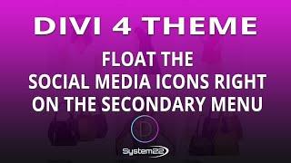 Divi 4 Float The Social Media Icons Right On The Secondary Menu