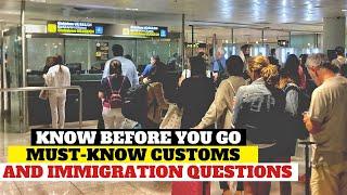 10 Customs & Immigration Questions at the Airport |If You Are  Randomly Selected By Airport Security
