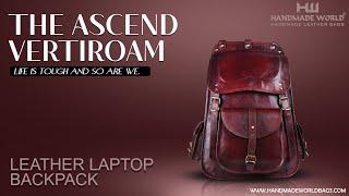 The Ascend Vertiroam Brown Leather Backpack | Handmade World | Shoulder Bag | Leather Backpack