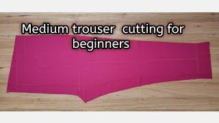 Medium size trouser cutting  for beginners easy method by |stitching master|