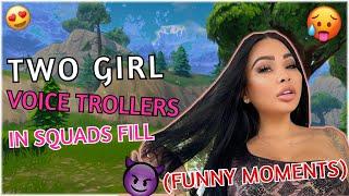 2 GIRL VOICE TROLLERS IN SQUADS FILL  (FUNNY MOMENTS) 